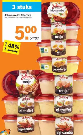 Albert Heijn Johma salade 3*175g aanbieding