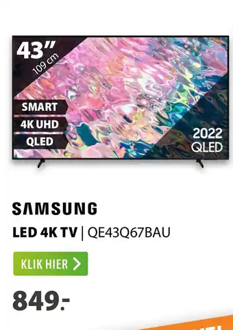 Expert Samsung LED 4K TV QE43Q67BAU aanbieding