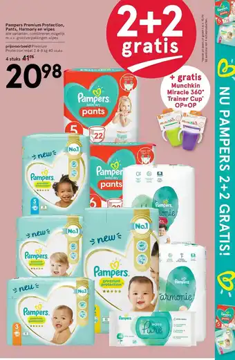 Etos Pampers Premium Protection, pants, harmony en Wipes 4st aanbieding