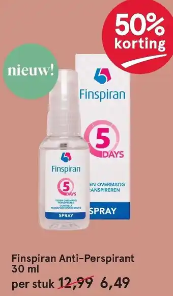 Etos Finspiran Anti-Perspirant spray 30ml aanbieding