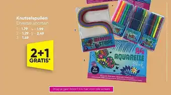 Big Bazar Knutselspullen 2+1 gratis aanbieding