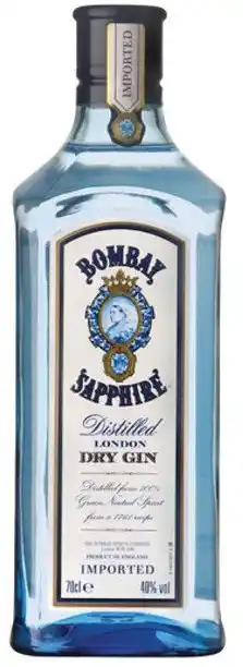 Gall & Gall Bombay Sapphire Dry Gin 70CL Mixen aanbieding