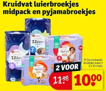 Kruidvat Luierbroekjes midpack en pyjamabroekjes aanbieding