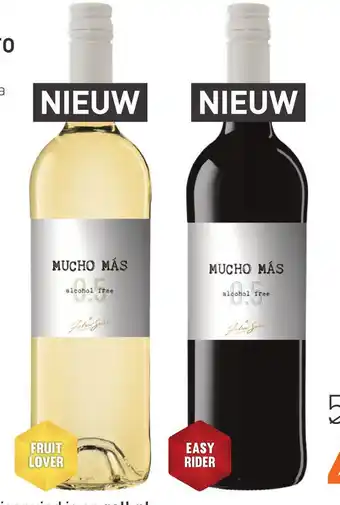 Gall & Gall Mucho Más Tinto Alcoholvrij 75CL Alcoholvrij aanbieding