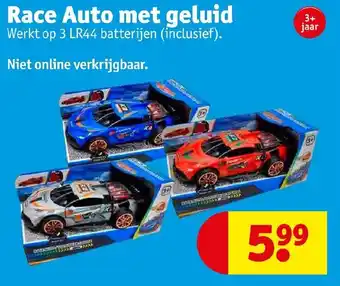 Kruidvat Race auto met geluid aanbieding