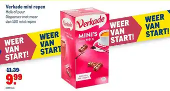 Makro Verkade mini repen melk of puur aanbieding