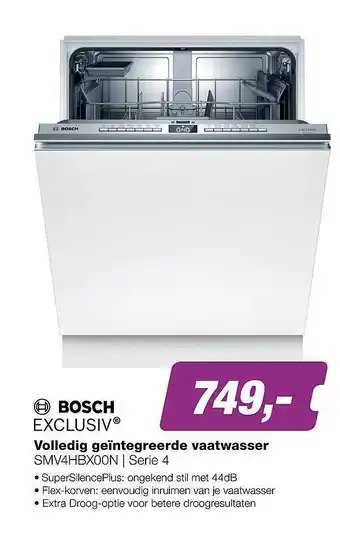 EP Bosch exclusiv® volledig geïntegreerde vaatwasser aanbieding