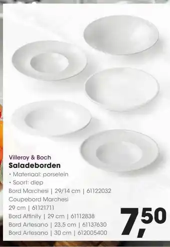 HANOS Villeroy & boch saladeborden aanbieding