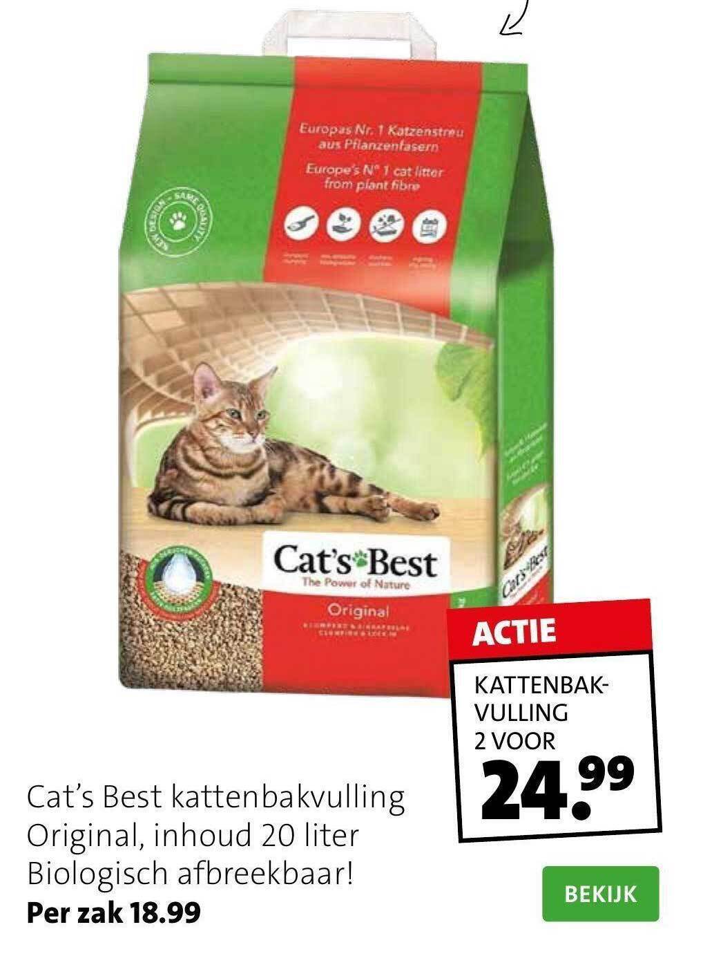 Cat's best kattenbakvulling original aanbieding bij Intratuin