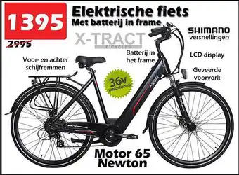 iTEK Elektrische fiets met batterij in frame x-tract aanbieding