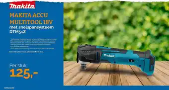 Ivana Makita accu multitool 18v met snelspansysteem dtm51z aanbieding