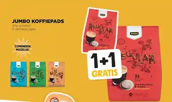 Jumbo Jumbo koffiepads 1+1 gratis aanbieding