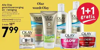 Etos Olay gezichtsverzorging en -reining 1+1 aanbieding