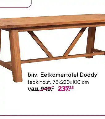 Leen Bakker Eetkamertafel doddy aanbieding