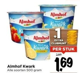 Vomar Voordeelmarkt Almhof kwark aanbieding