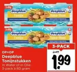 Vomar Voordeelmarkt Deepblue tonijnstukken aanbieding