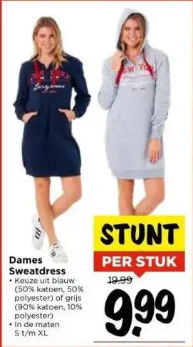 Vomar Voordeelmarkt Dames sweatdress aanbieding