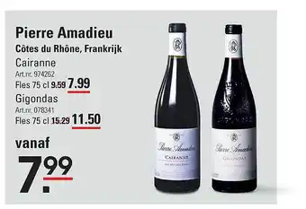 Sligro Pierre amadieu cairanne of gigondas aanbieding