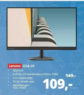 Paradigit Lenovo d24-20 monitor aanbieding