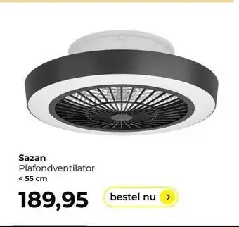 Lampidee Sazan plafondventilator aanbieding