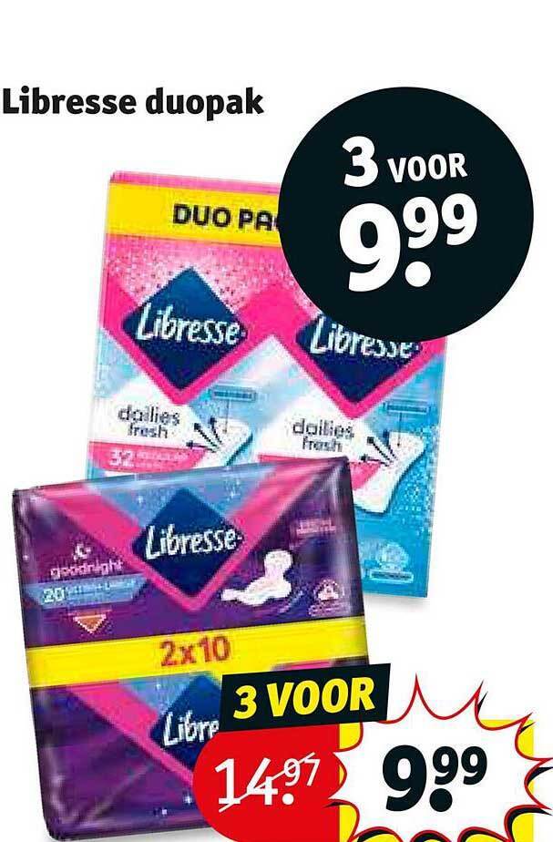 Libresse duopak aanbieding bij Kruidvat