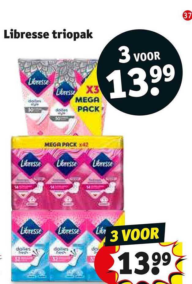 Libresse tripak aanbieding bij Kruidvat