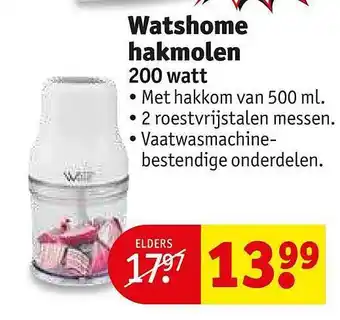 Kruidvat Watshome hakmolen aanbieding