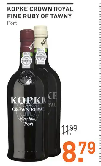 Gall & Gall Kopke crown royal fine ruby of tawny aanbieding