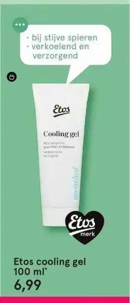 Etos Etos cooling gel 100 ml aanbieding