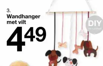 Zeeman Wandhanger met vilt aanbieding