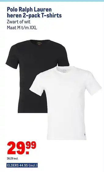 Makro Polo ralph lauren heren 2-pack t-shirts aanbieding