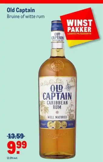 Makro Old captain bruine of witte rum aanbieding