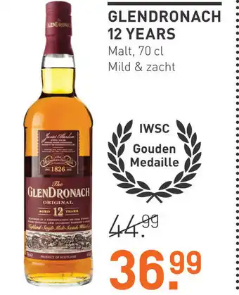 Gall & Gall Glendronach 12 years aanbieding