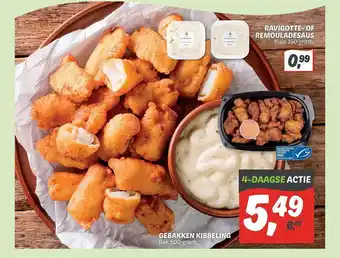 Dekamarkt Ravigotte- of remouladesaus of gebakken kibbeling aanbieding