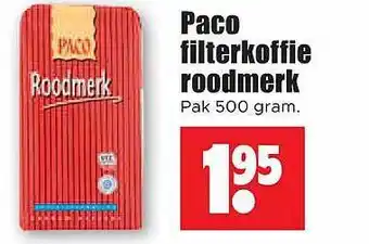 Dirk Paco filterkoffie roodmerk aanbieding