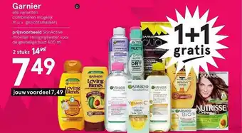 Etos Garnier 1+1 gratis aanbieding