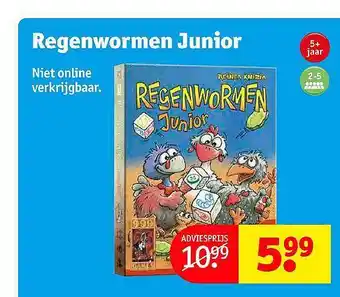 Kruidvat Regenwormen junior aanbieding