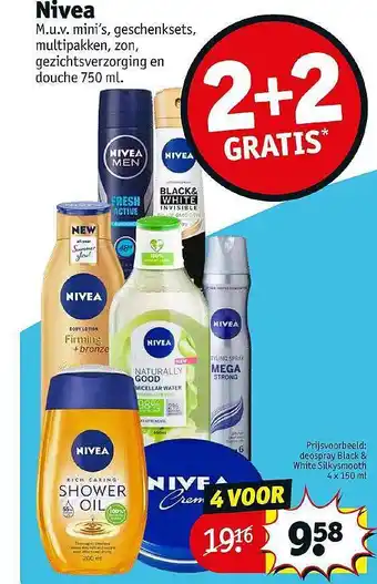 Kruidvat Nivea 2+2 gratis aanbieding