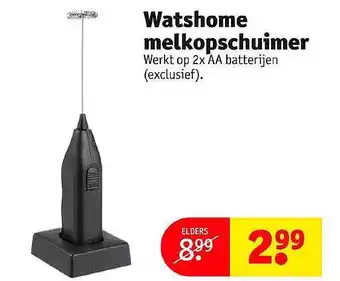 Kruidvat Watshome melkopschuimer aanbieding