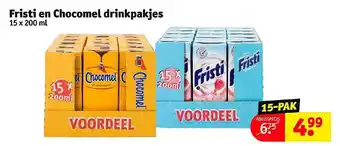 Kruidvat Fristi en chocomel drinkpakjes aanbieding