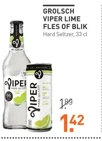 Gall & Gall Grolsch viper lime fles of blik aanbieding