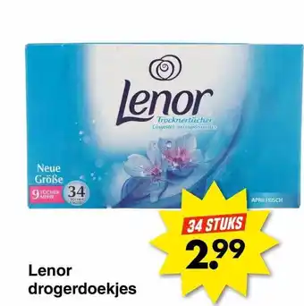 Wibra Lenor drogerdoekjes aanbieding