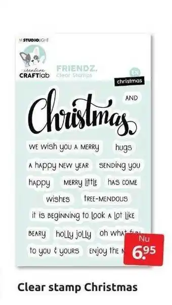 Boekenvoordeel Clear stamp christmas aanbieding