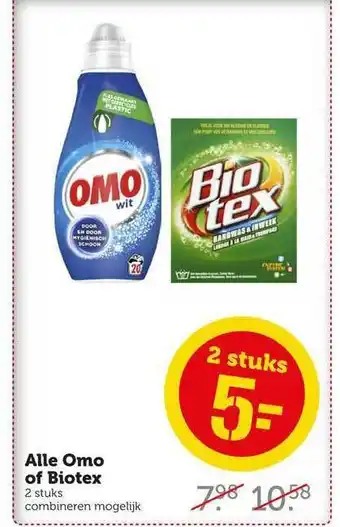 CoopCompact Alle omo of biotex aanbieding