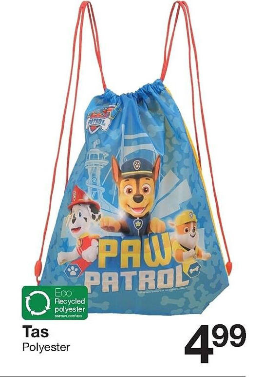 Tas polyester aanbieding bij Zeeman