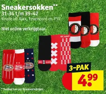 Kruidvat Sneakersokken 31-34 t/m 39-42 3 pak aanbieding