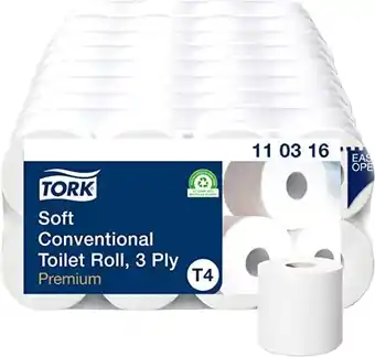 Amazon Tork 110316 zacht traditioneel toiletpapier wit... aanbieding