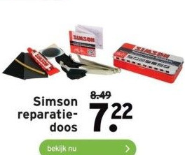 GAMMA Simson reparatiedoos aanbieding