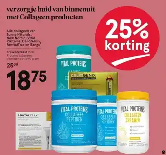 Etos Alle collageen van sunny naturals, new nordic, vital proteins, celiogenix, revitaltrax en bangs aanbieding