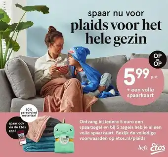 Etos Plaids voor het hele gezin aanbieding